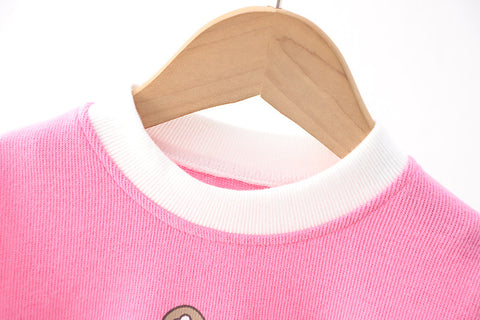 Lovely Bear Print Pullover and Pants Set