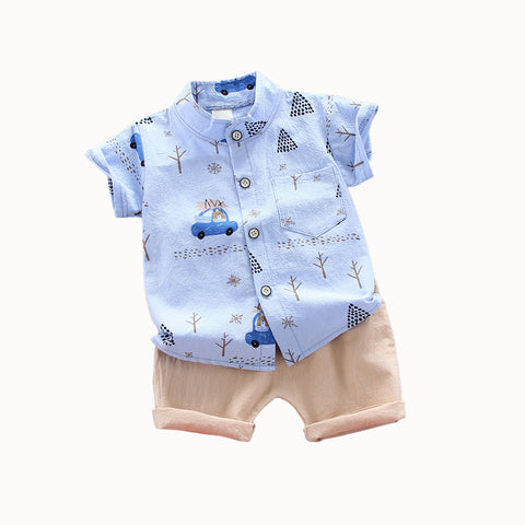Light Cotton Shirt and Comfy Shorts Set