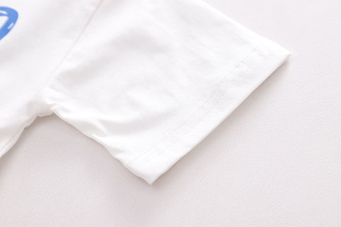 Set aus T-Shirt mit Dinosaurier-Print und Jeansshorts