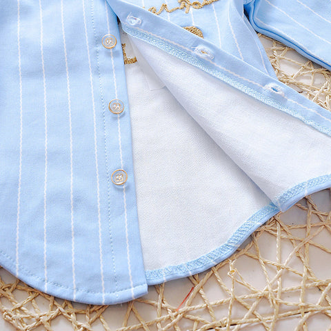 Soft Modal Shirt With Detachable Bow Tie and Comfy Trousers Set