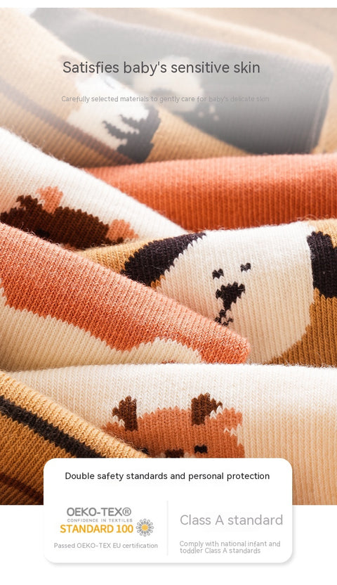 جوارب قطنية مطاطية بتصميم دب مانعة للانزلاق