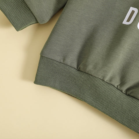 Letter Print Sweatshirt and Jogger Set