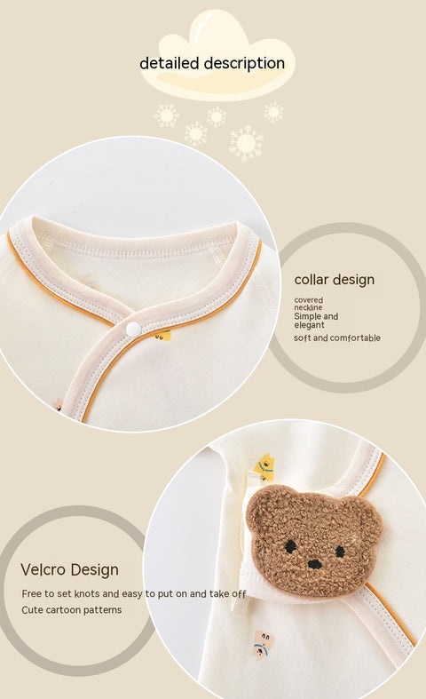 Side Snaps Soft Cotton Kimono Romper