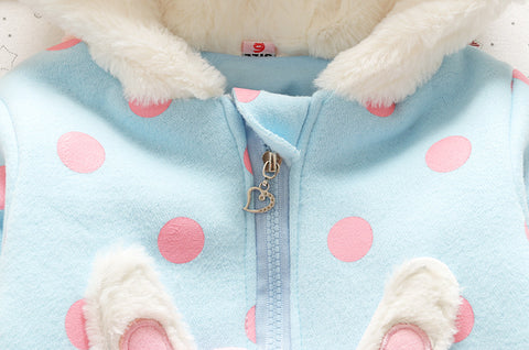 Soft Fleece Hoodie with Bunny Ears