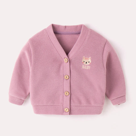 Gentle Texture Soft Knit Cardigan with Embroidery