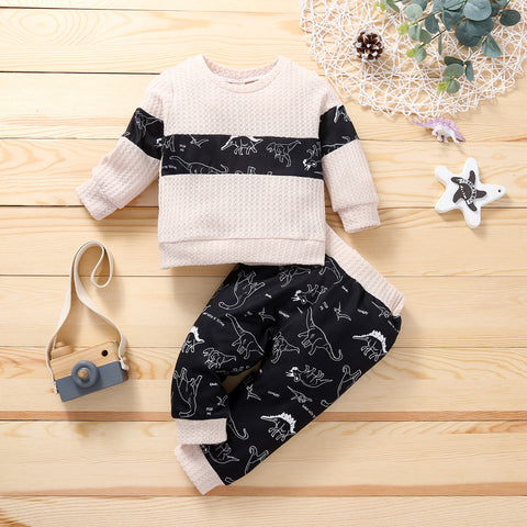 Pullover, Pants Dinosaur Illustrated Design Set