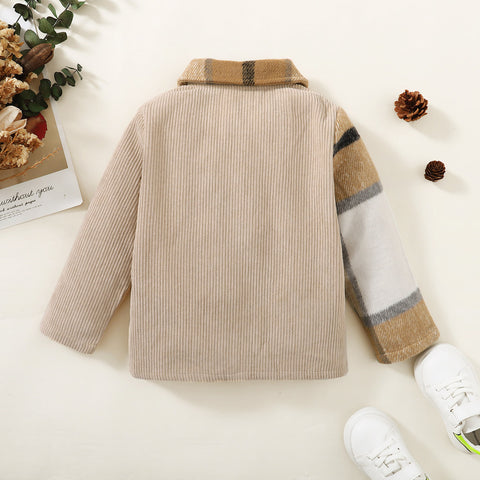 Camicia a maniche lunghe in cotone patchwork