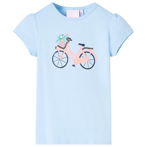 Cotton Bicycle Print T-Shirt