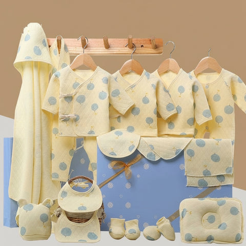 Quilted Cotton Balloon 19-Piece Newborn Gift Box Set