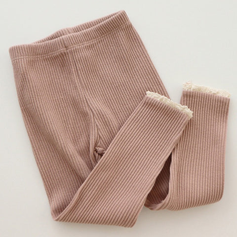 Soft Cotton Ribbed Leggings