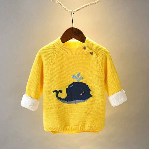 Cozy Knit Sweater Whale Embroidery Design
