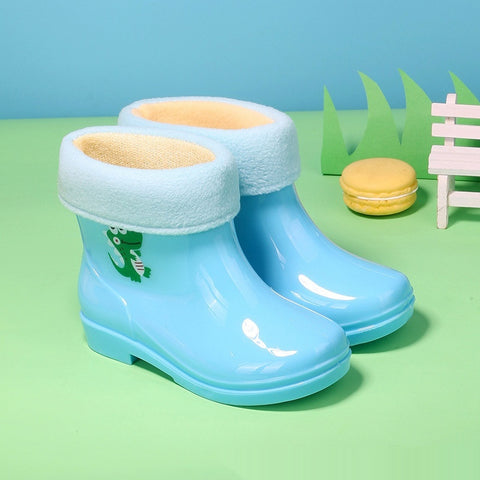 Rubber Rain Boots with Dinosaur Motif