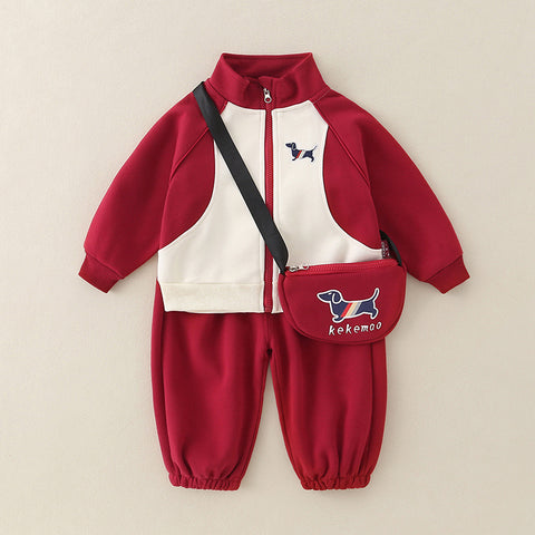 Soft Cotton Baseball Jacket and Pants Set