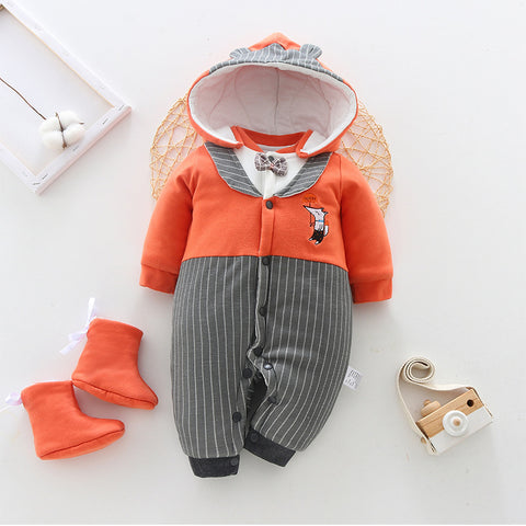 Cute Thicker Cotton Hooded Romper