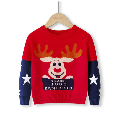 Festive Reindeer Cotton Knit Sweater Collection
