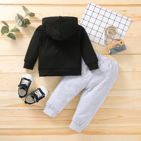 Set aus Baumwoll-Hoodie und Jogginghose mit Grafikprint