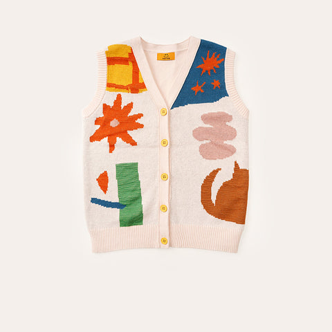 Colorful Jacquard Cotton Knit Vest Collection