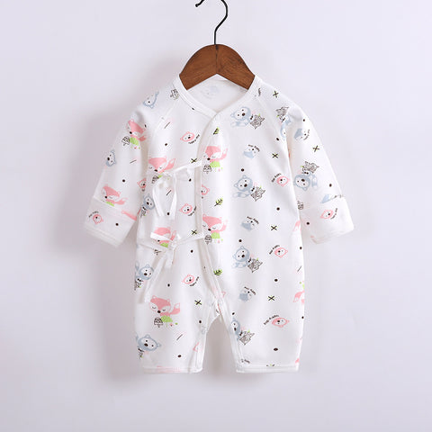 Cotton Kimono Romper with Side Ties
