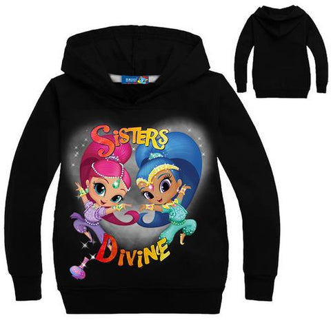 Cotton Hoodie with Sisters Divine Print