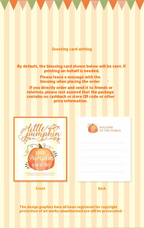 Pumpkin-themed 100% Cotton Baby Gift Suitcase