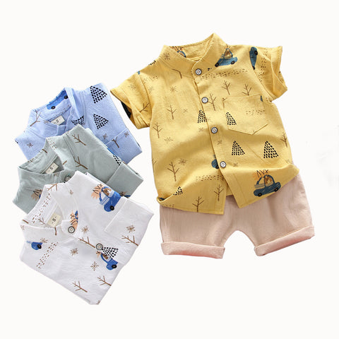 Light Cotton Shirt and Comfy Shorts Set