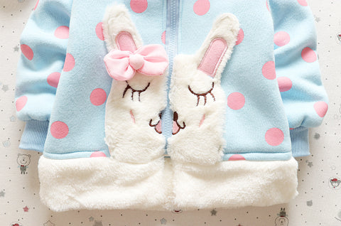 Soft Fleece Hoodie with Bunny Ears