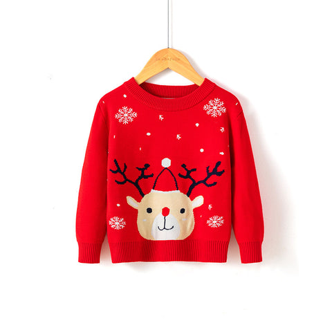 Festive Reindeer Cotton Knit Sweater Collection