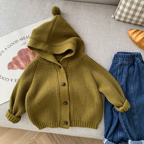 Comfy Soft Knit Hooded Cardigan