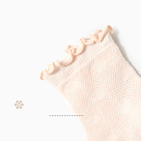 Combed Cotton Socks Pointelle Design