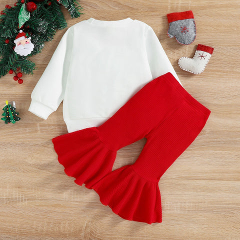 Festive Pullover and Flared Pants Set