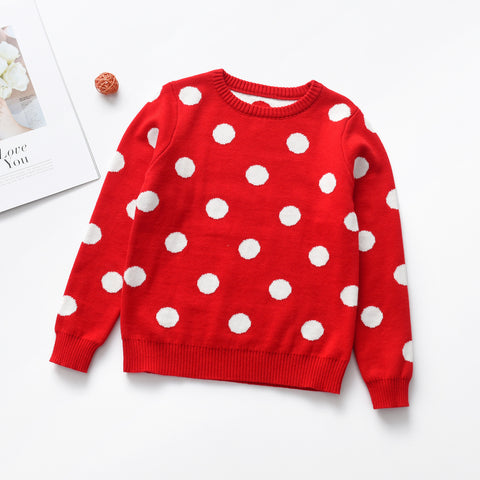 Charming Heart Design Knit Sweater
