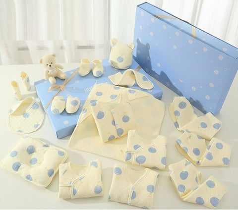 Quilted Cotton Balloon 19-Piece Newborn Gift Box Set