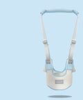 Baby carrier with light blue straps on a light blue background