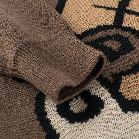 Suéter de algodón con estampado de oso