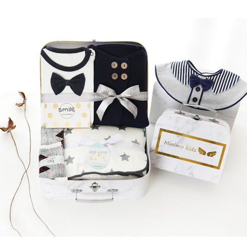 Premium 100% Cotton 8-Piece Newborn Gift Suitcase