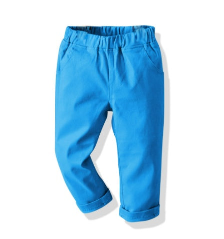 Blue pants on a white background