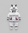 Baby snowsuit with reindeer design 