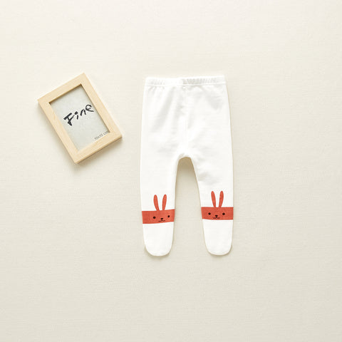 Leggings de algodón suave con pies