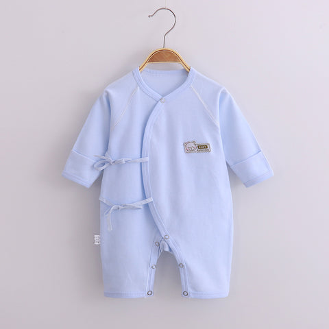 Cotton Kimono Romper with Side Ties