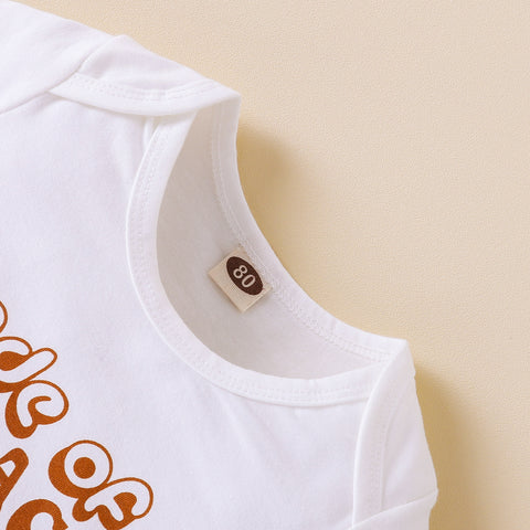 “Made of Magic” Graphic Romper and Ribbed Shorts Set