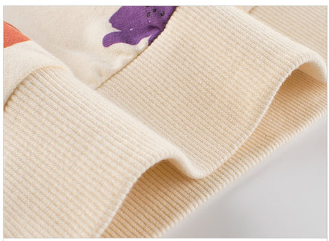 Bright Flower Prints Cotton Pullover