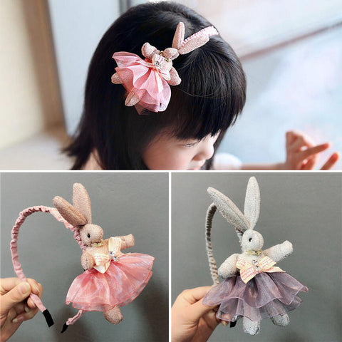 Bunny Doll Tulle Dress Hairband Headband Set