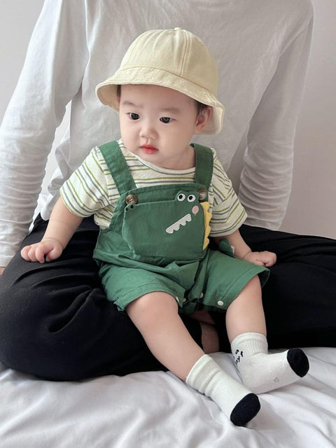 Cotton Romper Dinosaur Detail