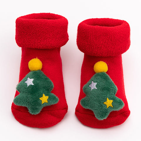 Cozy Cotton Socks 3D Reindeer Design