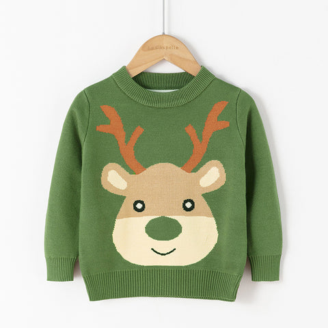 Festive Reindeer Cotton Knit Sweater Collection