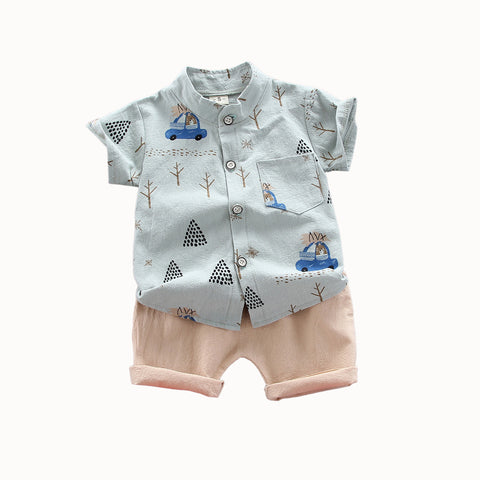Light Cotton Shirt and Comfy Shorts Set