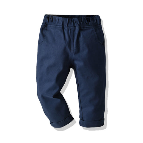 Navy blue pants on a white background