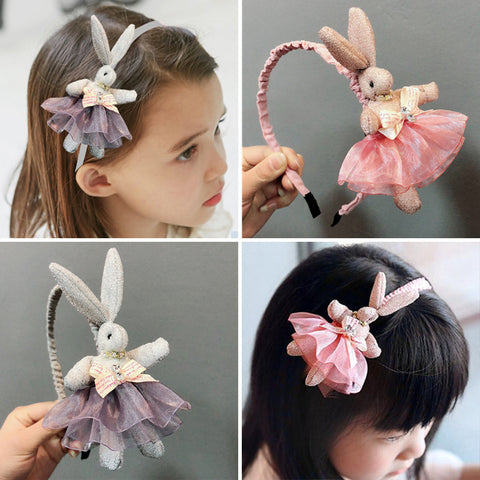 Bunny Doll Tulle Dress Hairband Headband Set