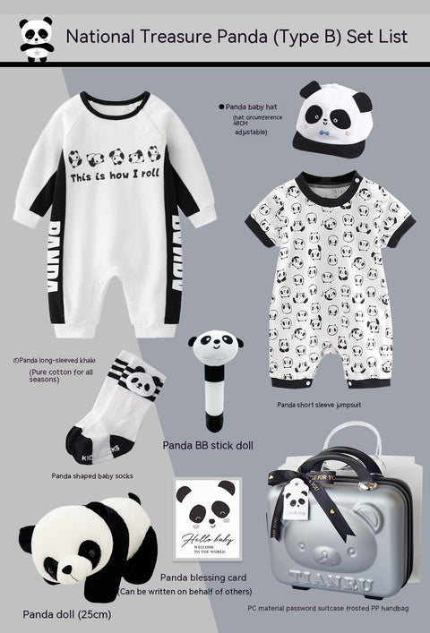 Adorable Panda Motif Newborn Gift Suitcase