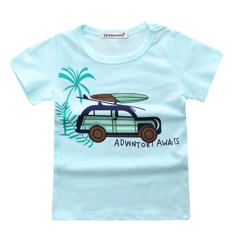 طقم مكون من 4 قطع: تيشيرت بحري وبنطال جينز